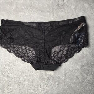 Free People NWT Smooth Hipster Black Sheer Lace Panties Size Small New